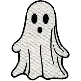Ghost Embroidered Iron-on Patch