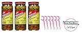 Marconi - The Original Chicago Style Hot Giardiniera - 16 oz (3 Pack) with 20ct Dental Flossers in a Prime Time Direct Sealed Bag