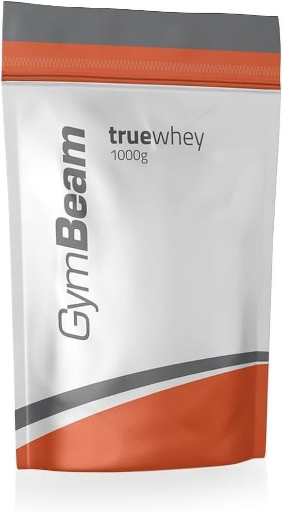 True Whey Protein Pulver (WPC Eiweißpulver) – schonend filtriert, bis zu 23 g Eiweiß für den Muskelaufbau, hohe biologische Wertigkeit, Aminosäuren – GymBeam (1000 g, Schokolade Haselnuss)