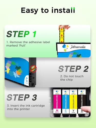 Jettruemedia XP2200 Ink Cartridges Compatible with Expression Home XP-2205 XP-2200 XP-3200 XP-3205 XP-4205 XP-4200 WF-2910DWF WF-2935DWF WF-2930DWF WF-2950DWF WF-2910 WF-2930 WF-2933 5WF-2950