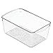 iDesign Rain Plastic Bathroom Cosmetic Organizer with Handles, Storage Bin for Makeup, Contact Lenses, Solution, Cotton Balls, 6