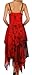 Sakkas 902 Annabella Corset Bodice Handkerchief Hem Dress - Black/Red - One Size Plus