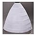 Fair Lady Women's 6 Hoops Wedding Petticoat Underskirt White Floor Length Ball Gown