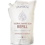 Puracy Natural Liquid Hand Soap 64 Ounce Refill, Sulfate-Free Hand Wash, Lavender and Vanilla, 64 Fluid Ounce Pouch