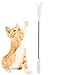 Pidan Studio Cat Feather Teaser Wand - Interactive Fun 100% Cat Kitten Friendly Superior Quality Premium Goose Feather