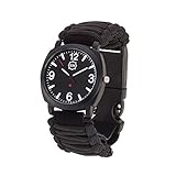Survival Watch V3 | Ultimate Emergency Survival Gear | Features Military Grade Paracord, Compass, Whistle, & Fire Starter | Water Resistant | Adjustable Paracord Band | 4 Colors