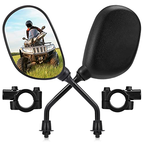 ISSYAUTO ATV Mirrors, 8MM ATV Rear View Mirrors for Handlebars Bike