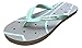 Shower Shoez Womens Non-Slip Flip Flops with Drain Holes Protect Your Feet from Dirty Surfaces Slip-Resistant Soles, Quick-Drying, Lightweight Ideal for Gyms, Dorms, Pools (7-8, Grey/Aquamarine)