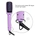 MEXITOP Ionic Hair Straightener Crescent Brush Comb,MCH Ceramic Heating, LED Display, Adjustable Temperatures, Anti Scald Hair Straightening for All Hair Types/4 Bonus Included/Matt Purple