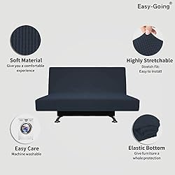 Easy-Going Stretch Futon Slipcover Armless Futon
