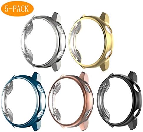 KENGEE Screen Protector for Samsung Galaxy Watch Active 40mm, TPU Scratch-Resist Frame Protective Cover Shell Full Coverage Case for Samsung Galaxy Watch Active (5 Packs, 40mm)