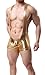 TESOON Men Sexy Wrestling briefs Leather Underwear Bodysuit PantTESOON Men Sexy Wrestling briefs Leather Underwear Bodysuit Pant Golden Large,Golden,Medium