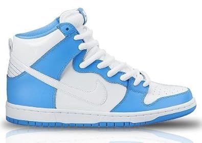 nike dunks blue and white