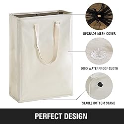 Slim Laundry Hamper with Adjustable Long