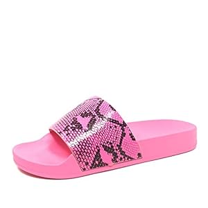 419ZoWnvoUL. SS300 Angkorly - Zapatillas Moda Mula Sandalias Playa Chancla Plano Mujer Efecto Piel de Serpiente pitón monocromatica Tacón… 419ZoWnvoUL. SS300