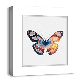 Canvas Wall Art Colorful Butterflies Photo...