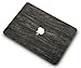 KECC Compatible with MacBook Pro 15 inch Case 2019 2018 2017 2016 Release A1990 A1707 Protective Italian Leather Hard Shell Case, Brown Wood Leather