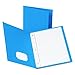 Oxford Two-Pocket Folders w/Fasteners, Light Blue, Letter Size, 25 per Box (57701)