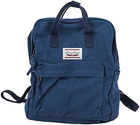 LuckyZ Womens Casual Style Lightweight Canvas Backpack School Bag Travel Daypack Medium Handbag Purse, Blue
