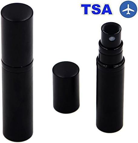 Black Perfume Atomizer, SIXTMOON Refillable Perfume Bottle for men and women, Leak Proof, Portable Size - 5 ml