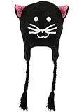 Simplicity Knit Animal Winter Fleece Ski Beanie with Ear Flaps
