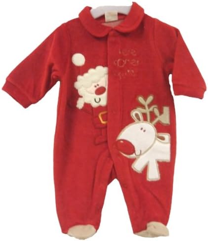 red sleepsuit baby