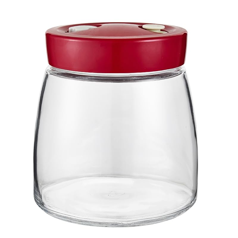 lakeland Fermentation Jar with Air-Release Valve 1L – Automatic Valve To Release Built-Up Gases