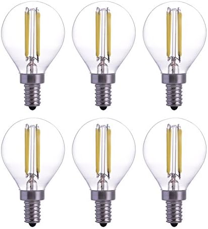 YT 6pcs/lot E12 LED Filament Candle Light Bulb Incandescent 40W Bulb Daylight 6000K 360 Degree Beam Angle For Home,Restaurant,Droplight,Wall Lamp YT-G45-18