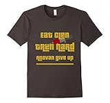 Men's Eat Clen Tren Hard Anavar Give Up Bodybuilding Meme T-Shirt Large Asphalt