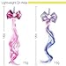 Cosweet 2 Pcs Rainbow Glitter Hair Bows Long Wig Hairpins, Unicorn Hair Clip with Colorful Wave Synthetic Hair Extensions-for Girlsthumb 4