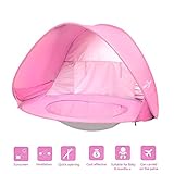 BATTOP Baby Pool Tent Pop Up Beach Sun Shelter With UV Protection (Pink)
