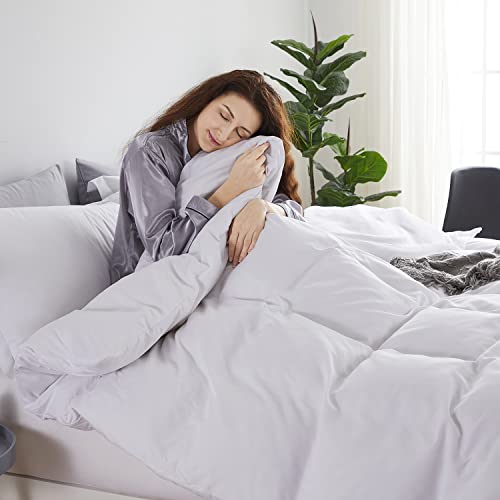 Nestl White Duvet Cover Full Size Soft Full Size Duvet Cover Set, 3