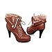 Charm Foot Fashion Womens Platfrom High Heel Western Boots Martin Boots Winter Boots