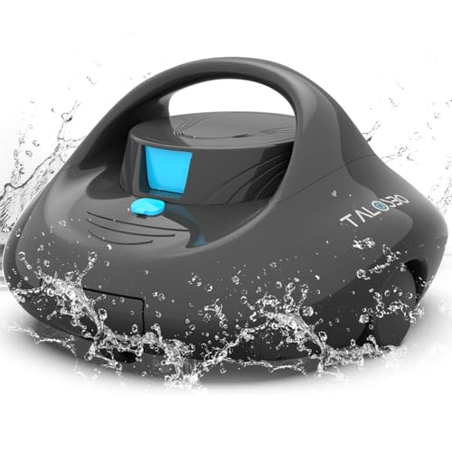 TALOSBO Pleco Se Pool Robot, 130 Mins of Powerful Cleaning, Fast Charging in 2.5 h, Double Traction Motors, Ideal for Above Ground Pools with Flat Bottom up to 85 m²