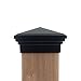 8x8 Post Cap | Black New England Pyramid Style Square Top for Outdoor Fences, Mailboxes & Decks, by Atlanta Post Caps