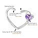OUFER Body Piercing Jewelry 16 Gauge Clear Heart CZ Left Closure Daith Cartilage Earring Heart Tragus Earrings Piercing (White Purple)