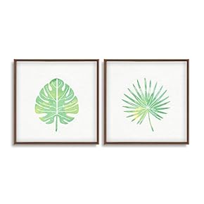 Framed Canvas Wall Art for Living Room, Bedroom Plant Theme Canvas Prints for Home Decoration Ready to Hang - 16"x16"x2 Panels