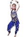 Astage Girls Oriental Belly Dance Sets Costumes All accessories Dark Blue M(Fits 6-8 Years)