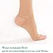 SWOLF Open Toe Compression Stockings Women Men, Thigh High Firm Support 15-20 mmHg Graduated Compression Socks - Moderate Toeless Medical Support Hose Swelling Varicose Veins Edema (Beige, Medium)