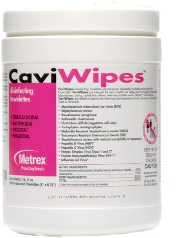CaviWipes Metrex Disinfecting Towelettes Canister Wipes, 160 Count