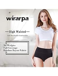 wirarpa - Bragas de cintura alta ultra suave de bambú modal para mujer