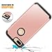 iPhone 7 Plus Case with Glass Screen Protector KingCool Dual Layer Hybrid High Impact Bumper Case Cover for Apple iPhone 7 Plus (Golden Rose and Black)