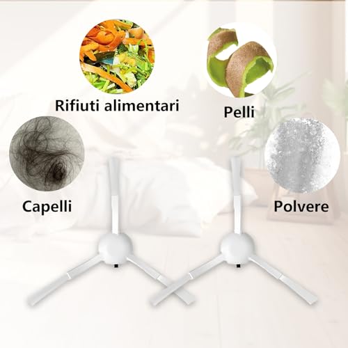 Accessories Set for Xiaomi X20+/X10 Plus Robot Vacuum Cleaner, 1 Main Brush, 4 HEPA Filters, 6 Towels, 6 Dust Bags, 6 Side Brushes