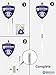 Brickhouse Security Blue Shield Home Surveillance Yard Sign w/Stake & 4 Stickers