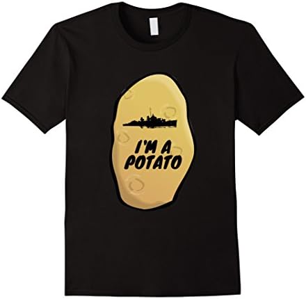 Mens I'm a potato player t-shirt with warship graphic.
