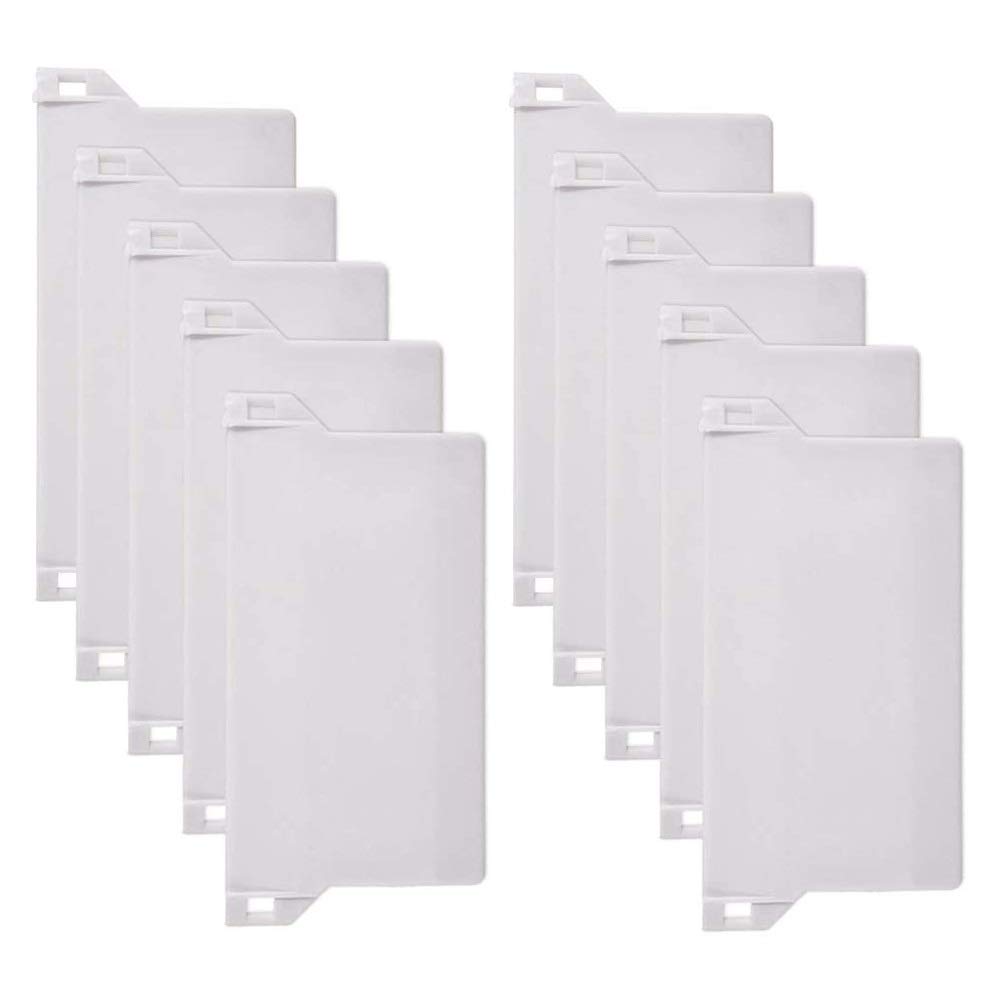 ProLeo Shade, Pack of 10 Slat Curtains Weights (89 mm x 50 mm, White) for Vertical Blinds Plastic, Reusable, Extends Blinds Life, Fits Perfectly in Gap, Indoor Use