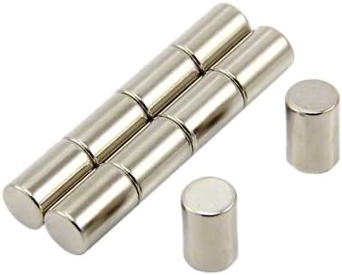 N42 Neodymium Magnet for Arts Crafts, Model Making, DIY, Hobbies, Office, and Home - 8mm dia x 12mm thick - 2.8kg Pull - Pack of 10