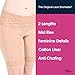 Undersummers Lace Slip Shorts, Shortlette Slip Shorts for Women Under Dress, Thigh Anti Chafing Shorts Women with Full Coverage (Large, Beige)
