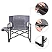 Timber Ridge Directors Chair Supports 600lbs XXL Oversize Folding Camping Heavy Duty Steel Frame Full Padded with Side Table and Armrest