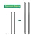 NAHAO Reusable Stainless Steel Straws, Telescopic Straw, Medical Grade Food Grade Straw Portable Hard Shell Cleaning Brush (2 Pack)